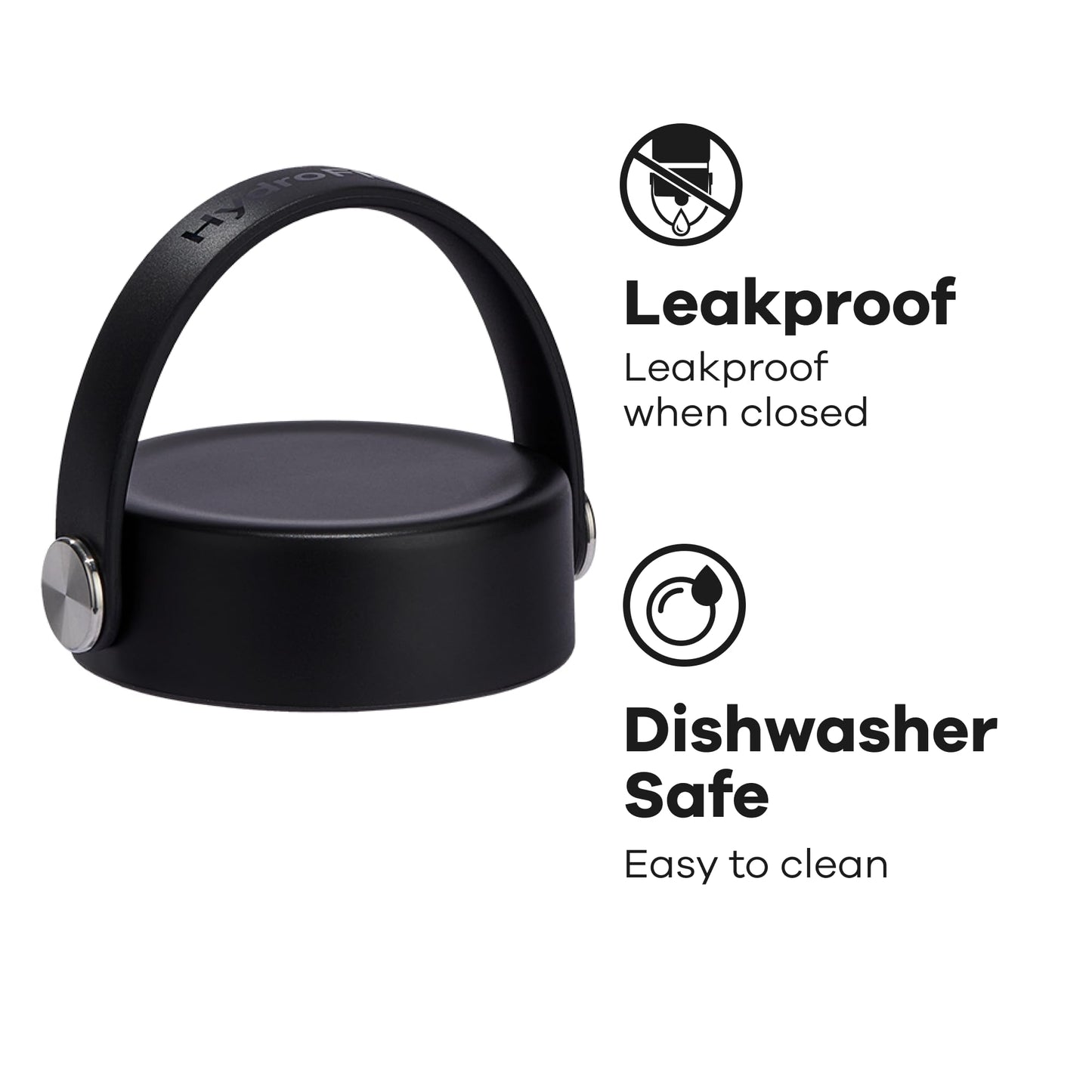 Hydro Flask Lids - Flex Cap Replacement Lid for Wide Mouth Water Bottles Black
