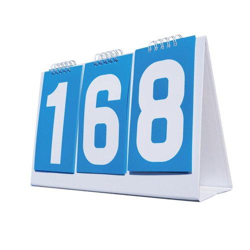 Menolana Flip Scoreboard Counter 3 Digits Competition Team Games Score Keeper Tabletop Score Flipper for Badminton Football Volleyball