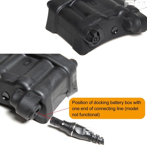 Tactical Paintball NVG AN/PVS-31 Helmet Battery Box Dummy Model No Function Case for Cosplay Outdoor Sports Airsoft (BK)