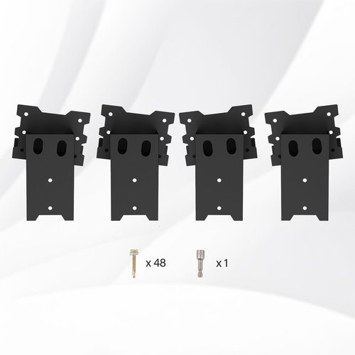 Toriexon Deer Blind Brackets, Outdoor 4 x 4 Platform Bracket, 14 Gauge Steel Elevator Brackets for Deer Stand, Hunting Blinds, Shooting Shack (4 Pack)