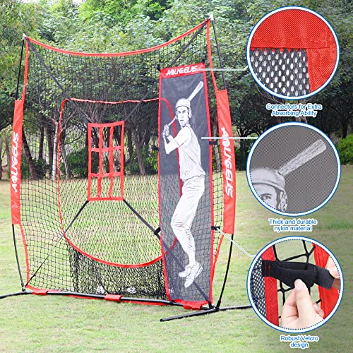 Red Baseball Softball Batter Dummy with Adjustable Strike Zone for Training