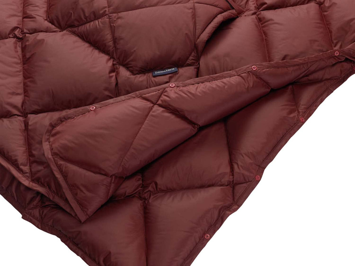 Therm-a-Rest Honcho Poncho Down Wearable Camping Blanket, Burgundy