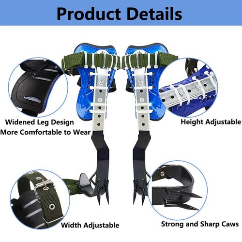 MYCGJH Tree Climbing Spikes Set, Adjustable Tree Climbing Gear Tree Climbing Tool with Non-Slip Pedal for Picking Fruit, Indoor and Outdoor Sports