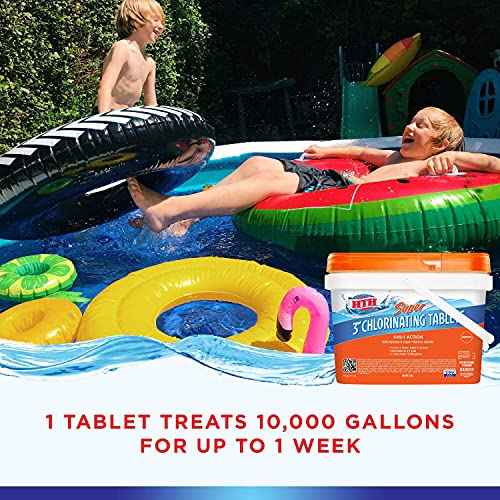 HTH 42043 Super 3" Chlorinating Tablets Swimming Pool Chlorine, 8 lbs