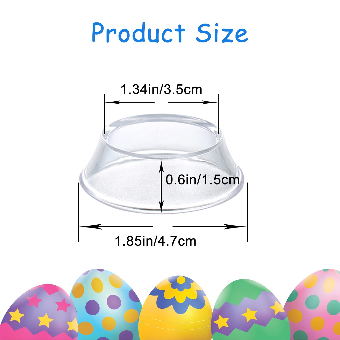 TERDEWE 16 Pack Baseball stand ,Easter Eggs Stand ,Reversible Sphere Stand,Cone Display Stands ,for wooden Egg Spheres,Baseball,Golf Ball,Softball,Transparent Invisible Egg Holder