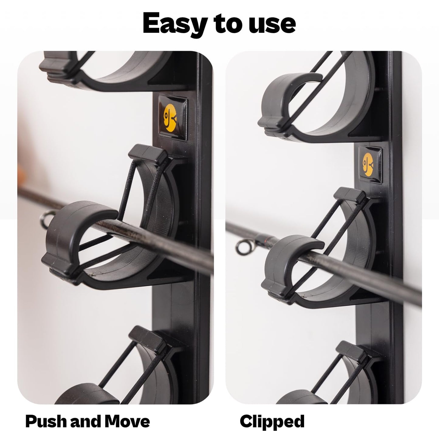 OJYDOIIIY Wall Mount Fishing Rod Holders,Horizontal/Ceiling Fishing Pole Storage Rack for Garage