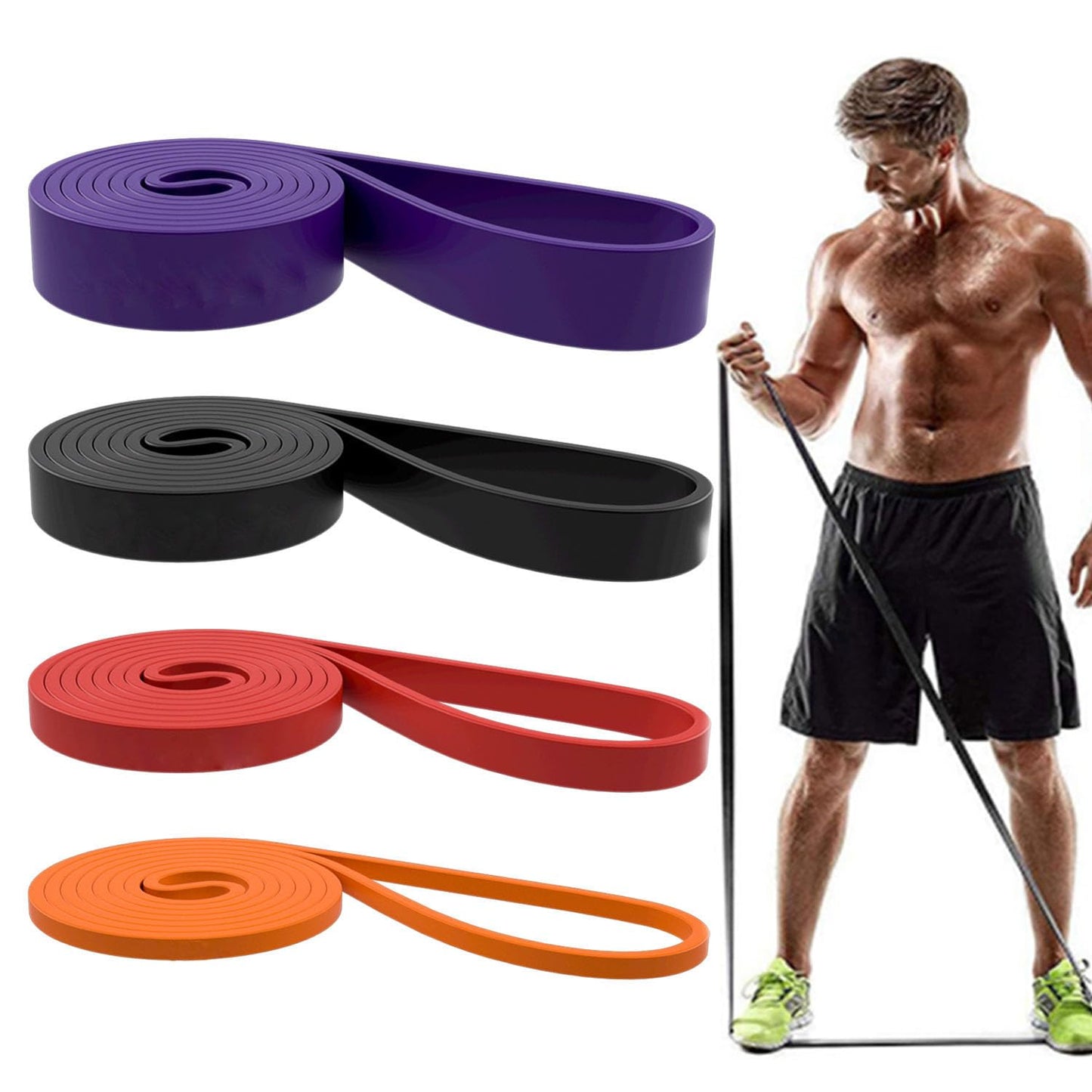 Resistance Bands, Pull Up Assist Bands - Workout Bands, Eexercise Bands for Working Out, Fitness, Training, Physical Therapy for Men Women - Maroon