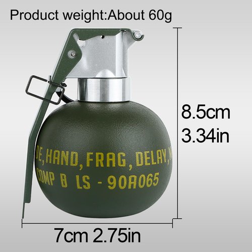 Zhongren Dummy Grenade Toy Model Plastic Grenades CS Airsoft Tactical Gear Accessories for Army Fans Cosplay Movie Props Outdoor (M67)