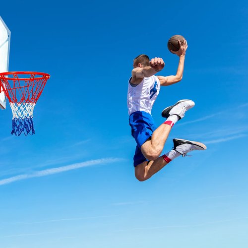 LAO XUE 2025 Upgraded Thickening Heavy Duty Basketball Net, Rainproof Sunscreen for All-Weather 21inches (6.88 Ounce) Standard Thick Nets,12 Loops for Indoor and Outdoor Replacement Net