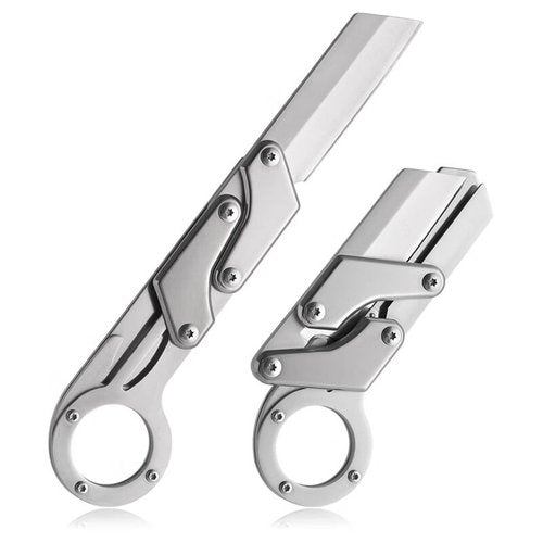 7 Inch Folding Stainless Steel Knife, Kitchen Tool Fruit Knife Humanized Handle