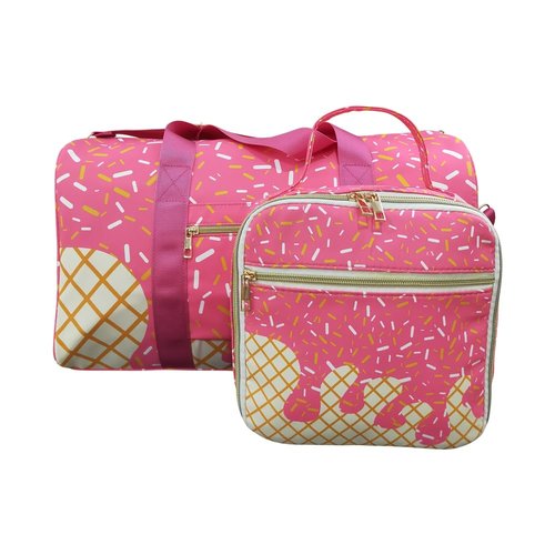 BA0298 Splatter Ice Cream Drip Gem Sports Bag， Travel Bag.