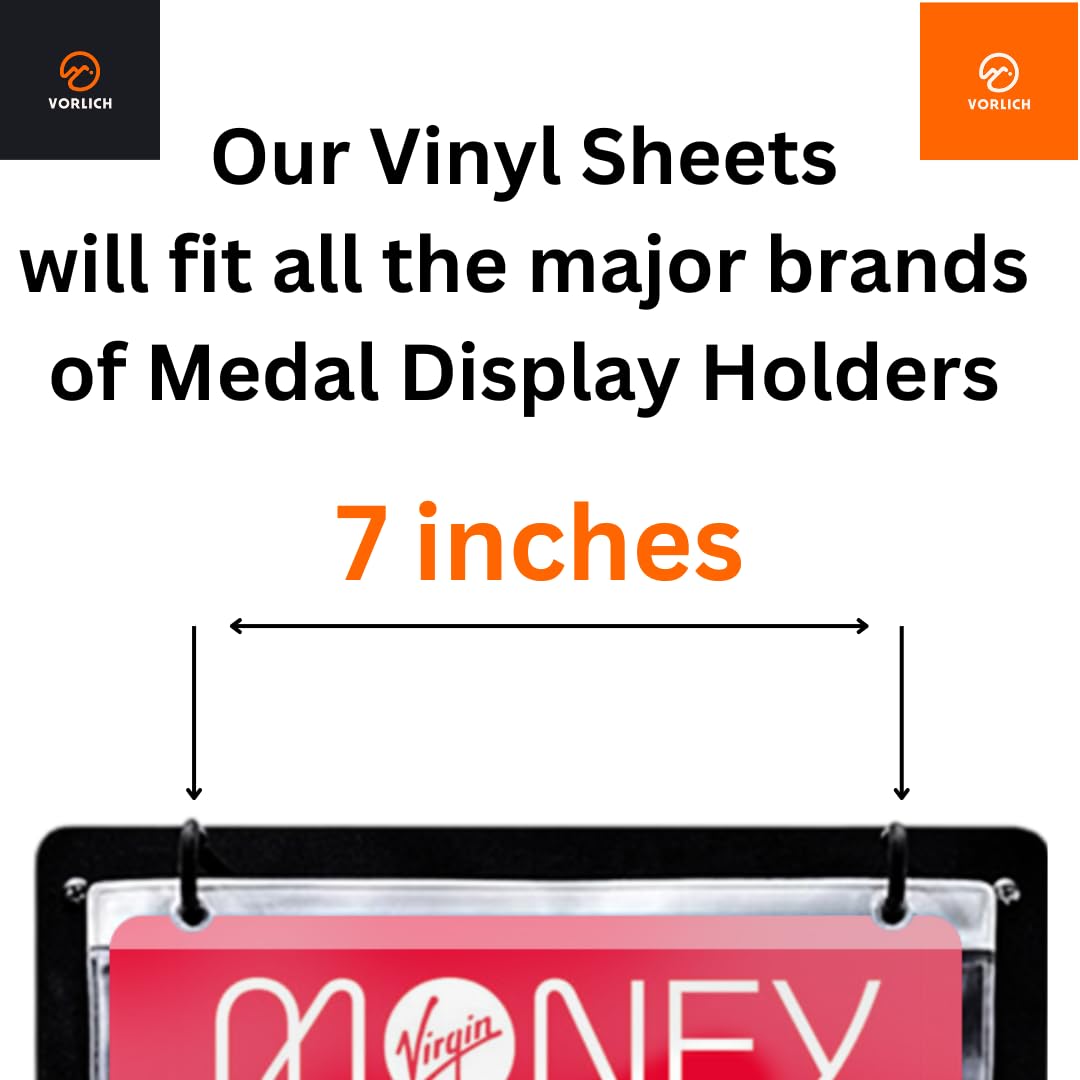 Race Bib Medal Display Sheets 20 Pack - Vinyl Sheet Protector - Vinyl Bib Pouches - Race Bib Covers - Running Bib Portfolio - Run Bib Holder - Running Bibs Sheets - Bib Vinyl - by Vorlich