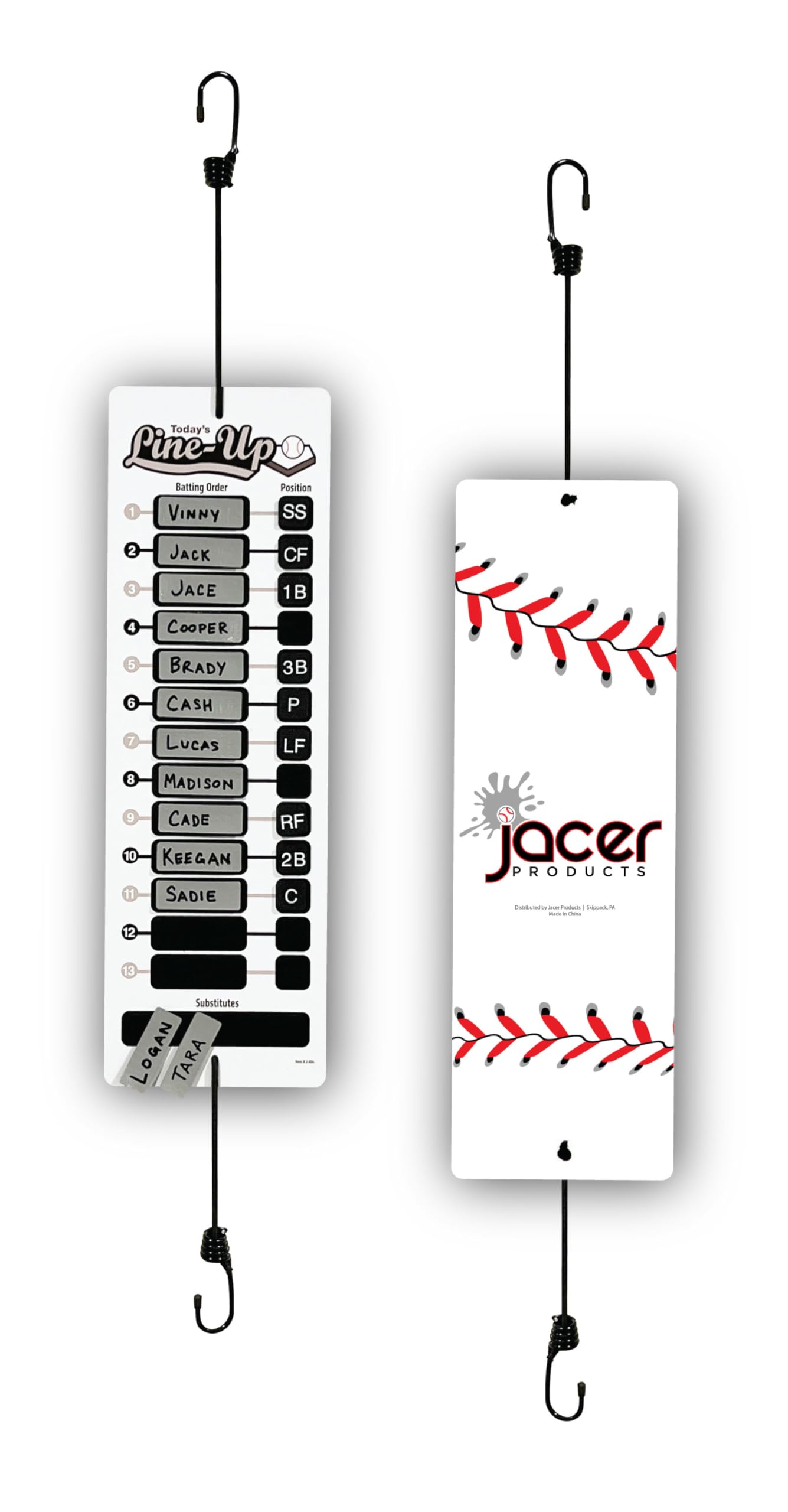 Jacer Ultimate Line Up Board for Baseball/Softball | Inning-by-Inning Design for Pitching Changes, Subs & Defensive Swaps | Great for Older Teams | Athlete-Tough Board Comes