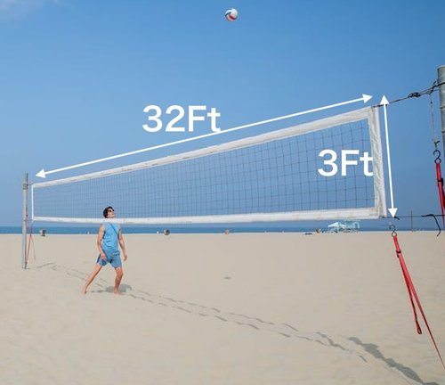 Professional Volleyball Net Outdoor Heavy Duty with Aircraft Steel Cable 32X3Ft Villeyball Official Size Best Voleybol Vollyball Net Heavy Duty Volley Ball Net Volleyball Nets Volleyball Ball Net Only
