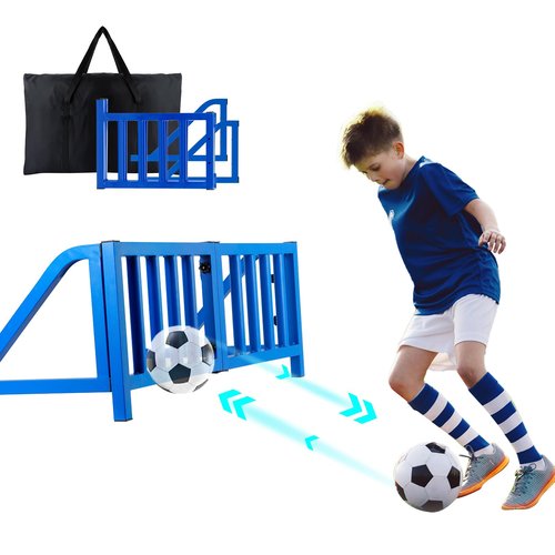 Foldable Soccer Rebounder Board with Metal Frame, Adjustable Angles/Heights, Portable Storage Design, Soccer Training Equipment for Precision Passing/Shooting Drills