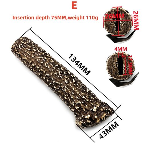 Aibote 1PC Resin Imitation Sambar Stag Antler Horn Knife Handle Part Handles Material Grip for Knife Making Blanks Blades (A)