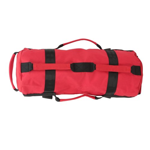 Workout Sandbag Oxford Fabric 6 Handles Easy Adjustment Multi Purpose Fitness Weight Bag with Filler Bags for Indoor Gym (Red)