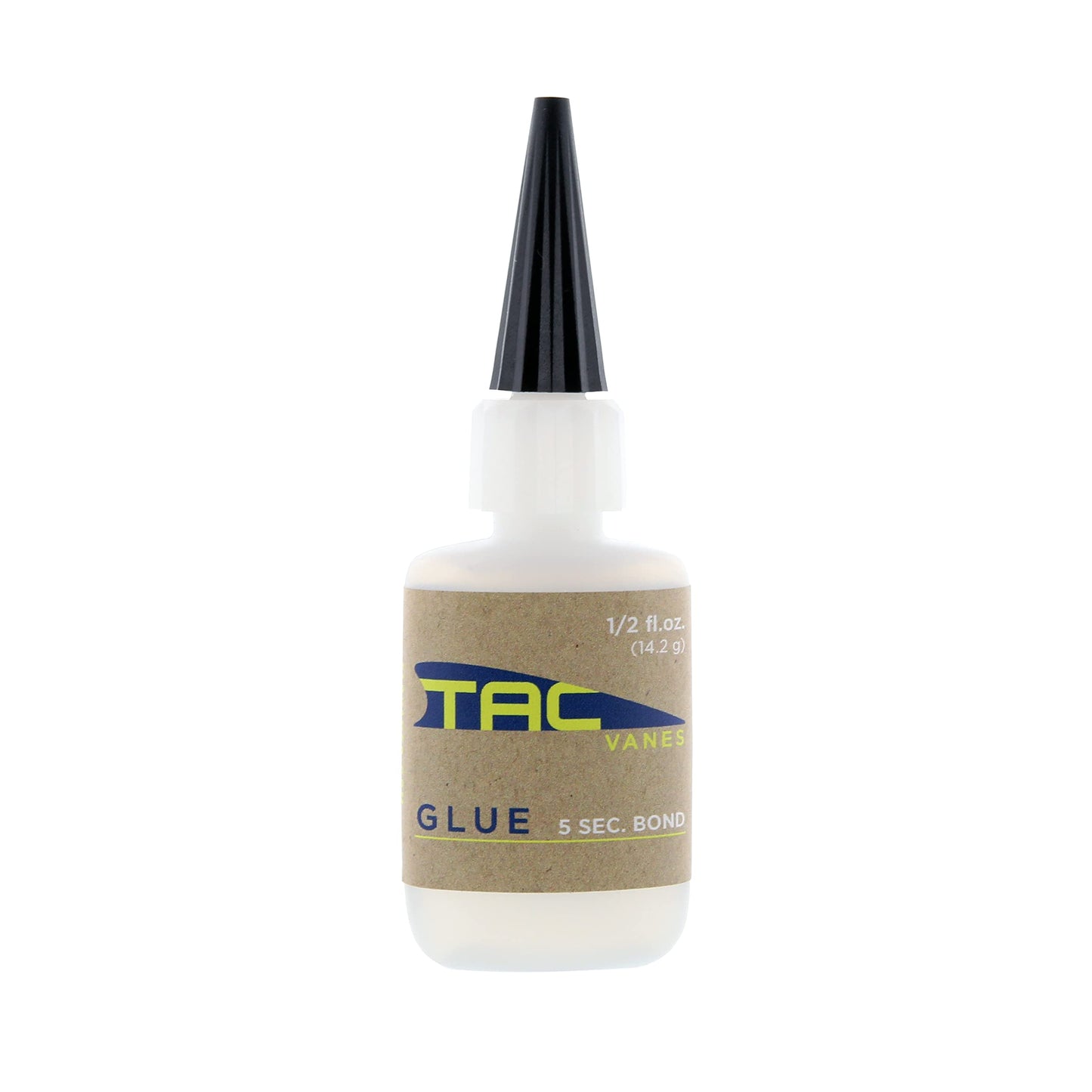 TAC Vanes TAC Glue - 1/2 fl oz | Archery Fletching Adhesive | Fast-Bonding, Precision Application, Durable Hold for Vanes