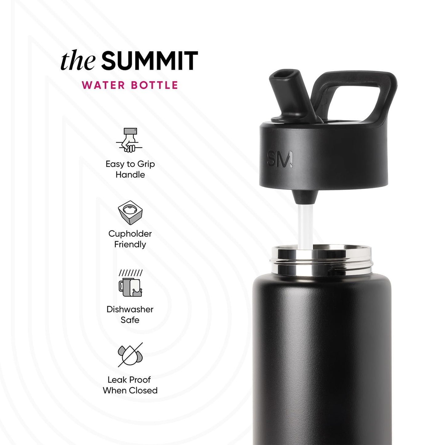 Simple Modern Kids Water Bottle with Straw Lid | 14oz Insulated Stainless Steel Kids Tumbler & Spill Proof Toddler Cup for School, Girls, Boys | Summit | Monster Truck Rally