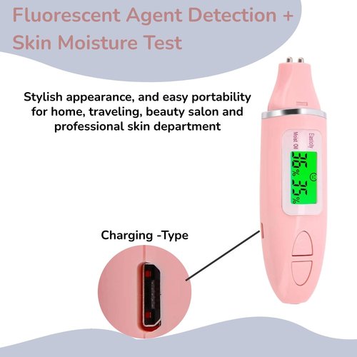 Skin Hydration Tester, Digital Skin Detector, Portable Face Moisture Detector Analyze Facial Oil Content, Smart Skin Care Tester Detector Face Care Monitor for Travel, Home, Beauty Salon Skin Care