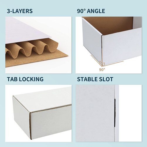 BIU-BOOM Trading Card Storage Box,6-Pack-4800 Count Corrugated Cardboard Card Box With Mtg/Magic/TCG Storage and Collection,Labels For Card Storage Box