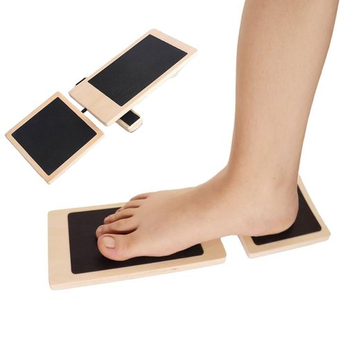 Ankle Balance Board & Foot Strengthener, Wood Wobble Board for Sprained Ankle Physical Therapy, Plantar Fasciitis Relief, Stability & Posture Training