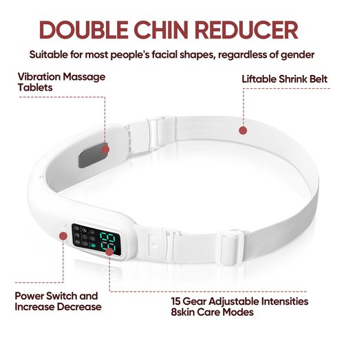 Ceymodir Intelligent Electric Double Chin and V-Shaped Face Machine with 8 Modes & 15 Adjustable Intensities - Women's V-Face Device