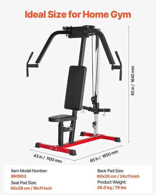 VEVOR Chest Fly Machine, Upper Body Specialty Machine for Home Gym, Adjustable Fly and Reverse Delt Machine, for Chest, Back, Pectoral, Rear Deltoid and Shoulder Workouts, Hold up to 450LBS