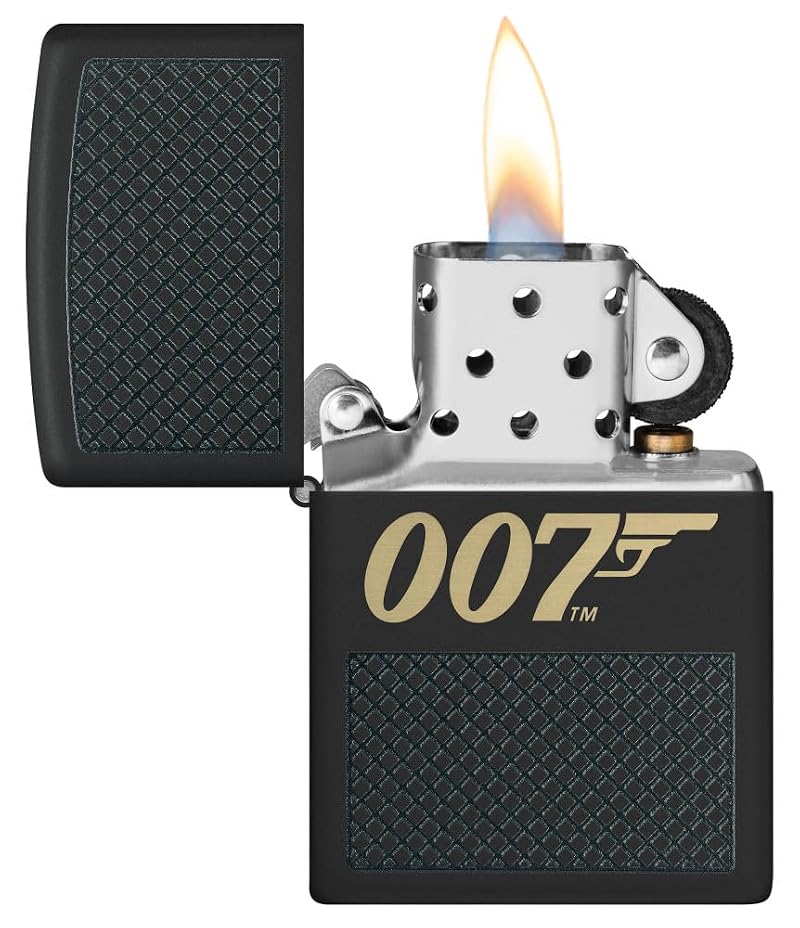 Zippo James Bond Lighters - Black Matte 007 Variation