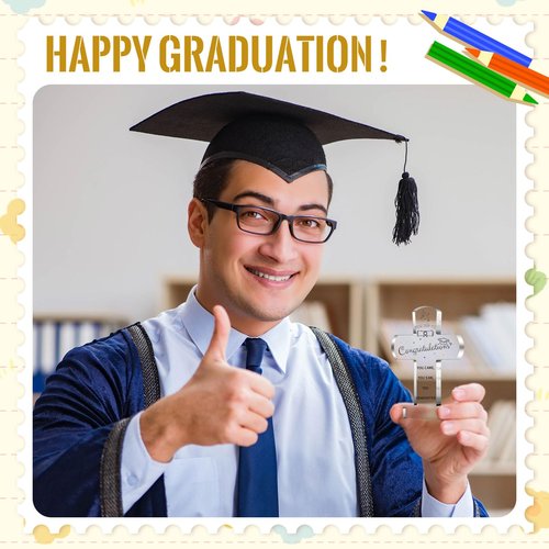 Huquary 24 PCS Graduation Acrylic Inspirational Awards 2025 Appreciation Congrats Trophies Gift High School College Keepsake for Graduation Party Favors Decorations(Cross)