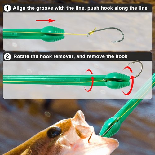 SNAIL TRAIL 4 Pcs Fish Hook Remover Tools – Suitable for Most Types of Fishing, Gifts for Beginners & Pro Fisherman