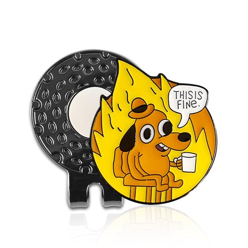 BSTWARM Funny Golf Ball Marker with Magnetic Hat Clip – Golf Accessories for Men & Women to Elevate & Personalize Your Game (Fire Shape)