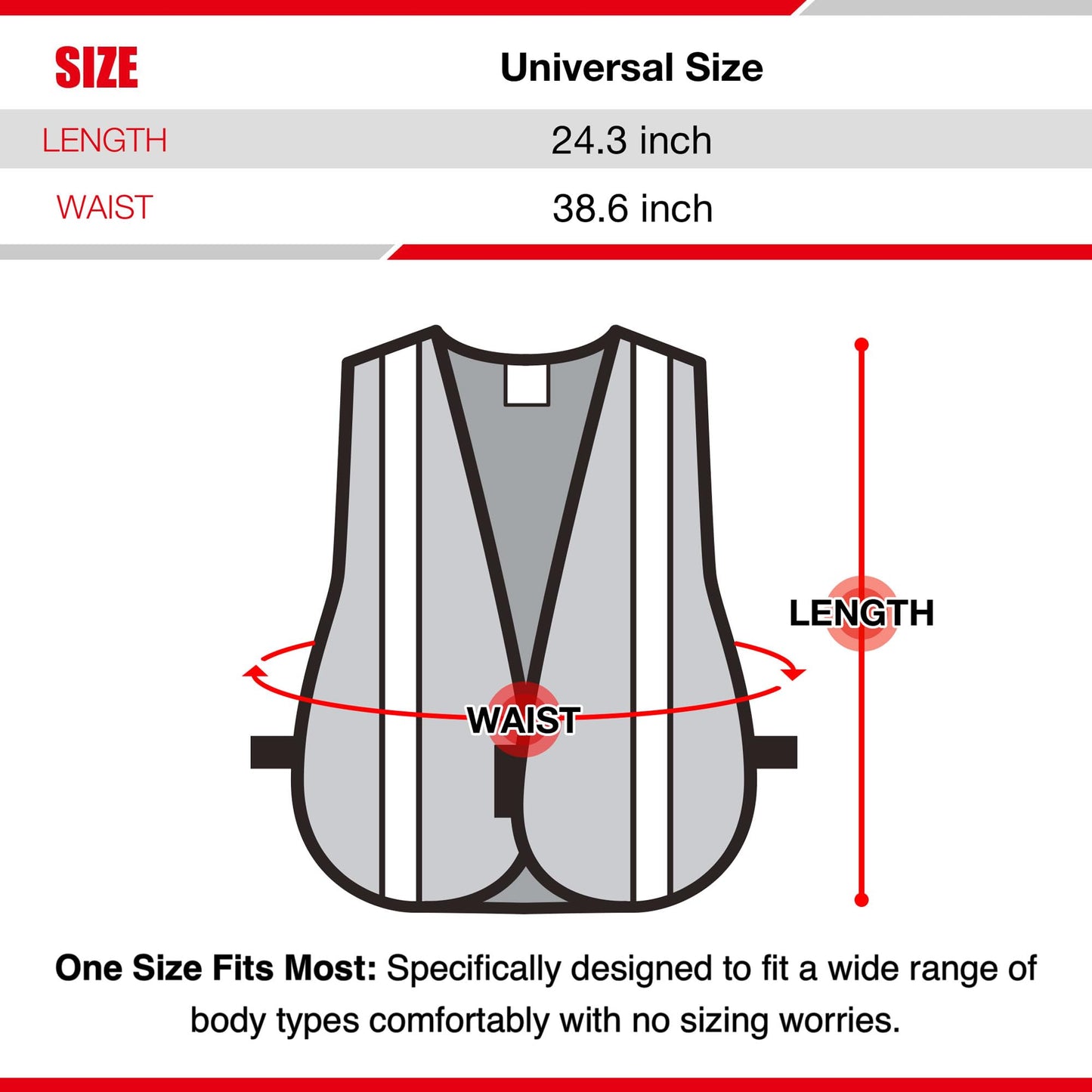KAYGO Reflective High Vis Safety Vest Mesh for Men and Women KG0008