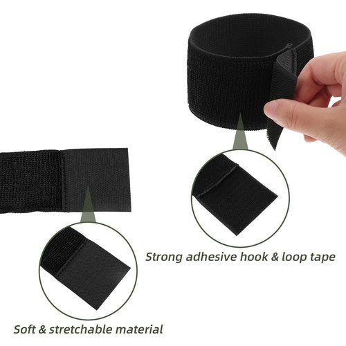 HJZHII 4 Pcs Boot Straps, Boot Straps for Cowboy Boots Elastic Ankle Strap Pants Leg Bands with Hook and Loop for Cowboy Boots Military Army Gardening Biking Waders Fishing Hunting Hiking Cycling