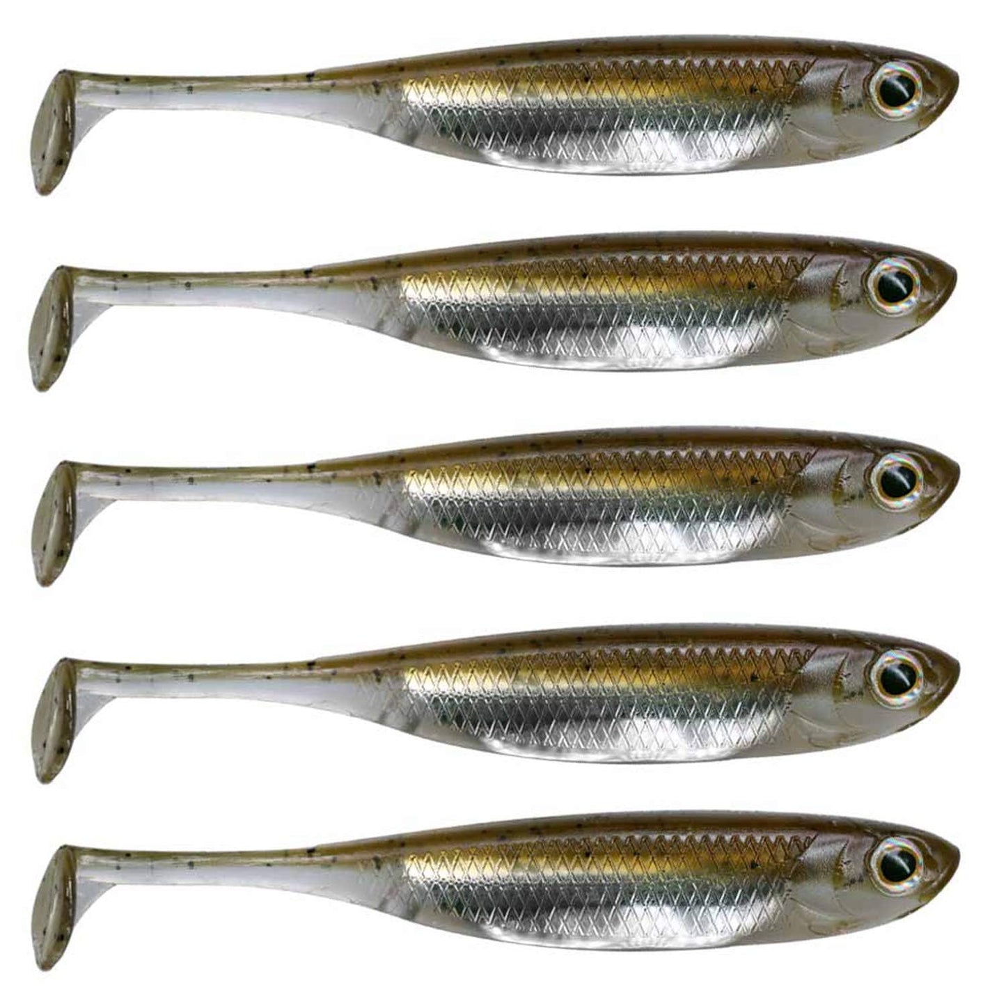 QualyQualy Soft Plastic Swimbait Paddle Tail Soft Lures 2.75" Shad Lure Shad Bait Bass Bait Shad Minnow Soft Swim Bait for Bass Trout Walleye Crappie Pike (5#, 2.75in - 6Pcs)