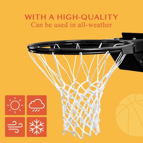 PROGOAL Breakaway Basketball Rim 18 Inch Heavy Duty 5/8 Inch Steel Professional Flex Hoop Meets Official Game Standards Fits Most Backboards with All Weather Net Mounting Hardware Now in Black