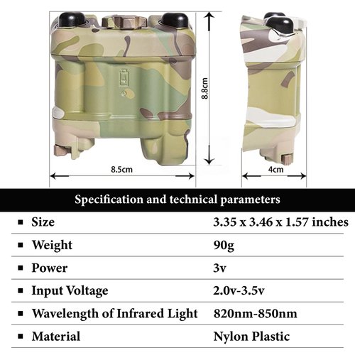 FMATAL GEAR FMA PVS 31 NVG Battery Pack Case with Function for Tactical Helmet NVG | Paintball Shooting Hunting(BK)