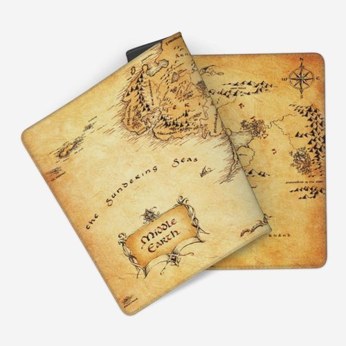 MTG Playmat TCG Playmat Board Game Card Game Trading Card Game Play mat Desk pad Original Hand-Painted Stitched Edges Smooth Surface Rubber Base Aged Map 23.5x11.81in