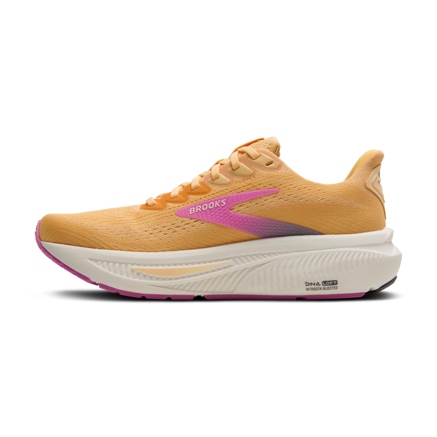 Brooks Women’s Ghost 17 Neutral Running Shoe - Apricot/Grey/Pink - 5 Medium
