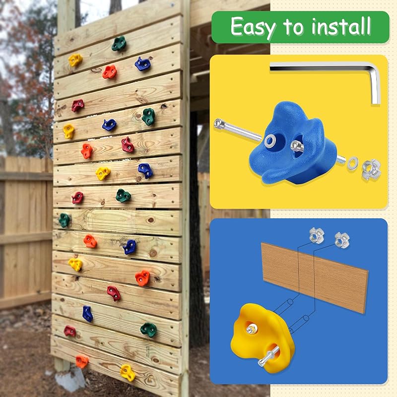 Large Size 30pcs Rock Climbing Holds Set for Kids - Trymaker