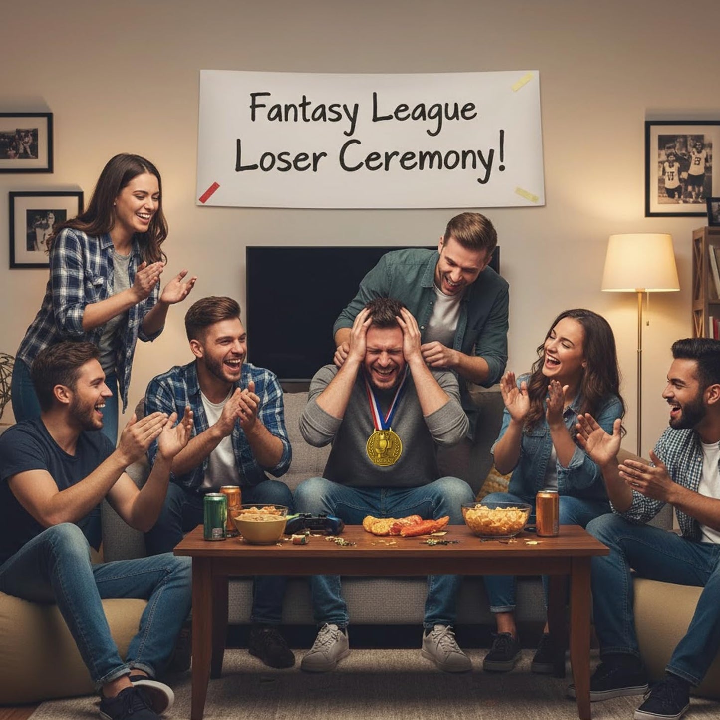Bambluby Last Place Award Medal – 3 Inch Funny Gag Trophy with Ribbon – Loser Prize for Parties, Fantasy Leagues, Office Games & White Elephant Gifts