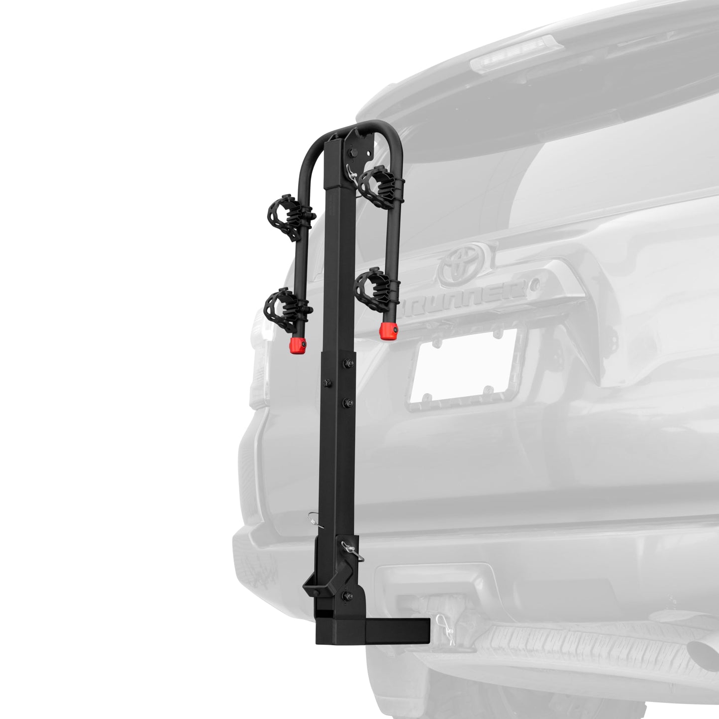 Retrospec Lenox 2-5 - Bike Hitch Rack for Cars, Trucks, SUVs with 2” Hitch | Foldable Steel Frame with Anti-Rattle Adapter, Tie Down Cradles and Straps - Fits Most Frames,Black