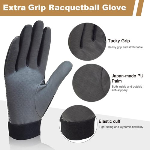 Intra-FIT Extra Grip Racquetball Glove, Quick-Dry Breathable Pickleball Gloves(Medium, Right Hand)
