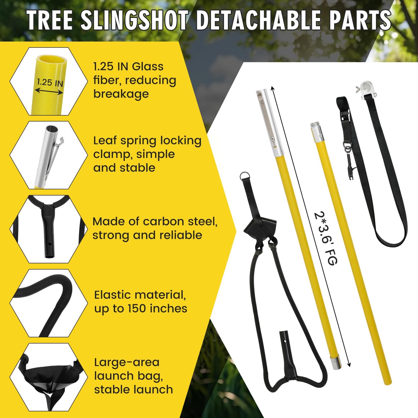 Innisle Slingshot Arborist Throwline Launcher with Trigger, High Precision Arborist Throw Line Launcher, Suitable for Tree Trimming, Hanging Christmas Lights and Hang Ham Radio Antennas