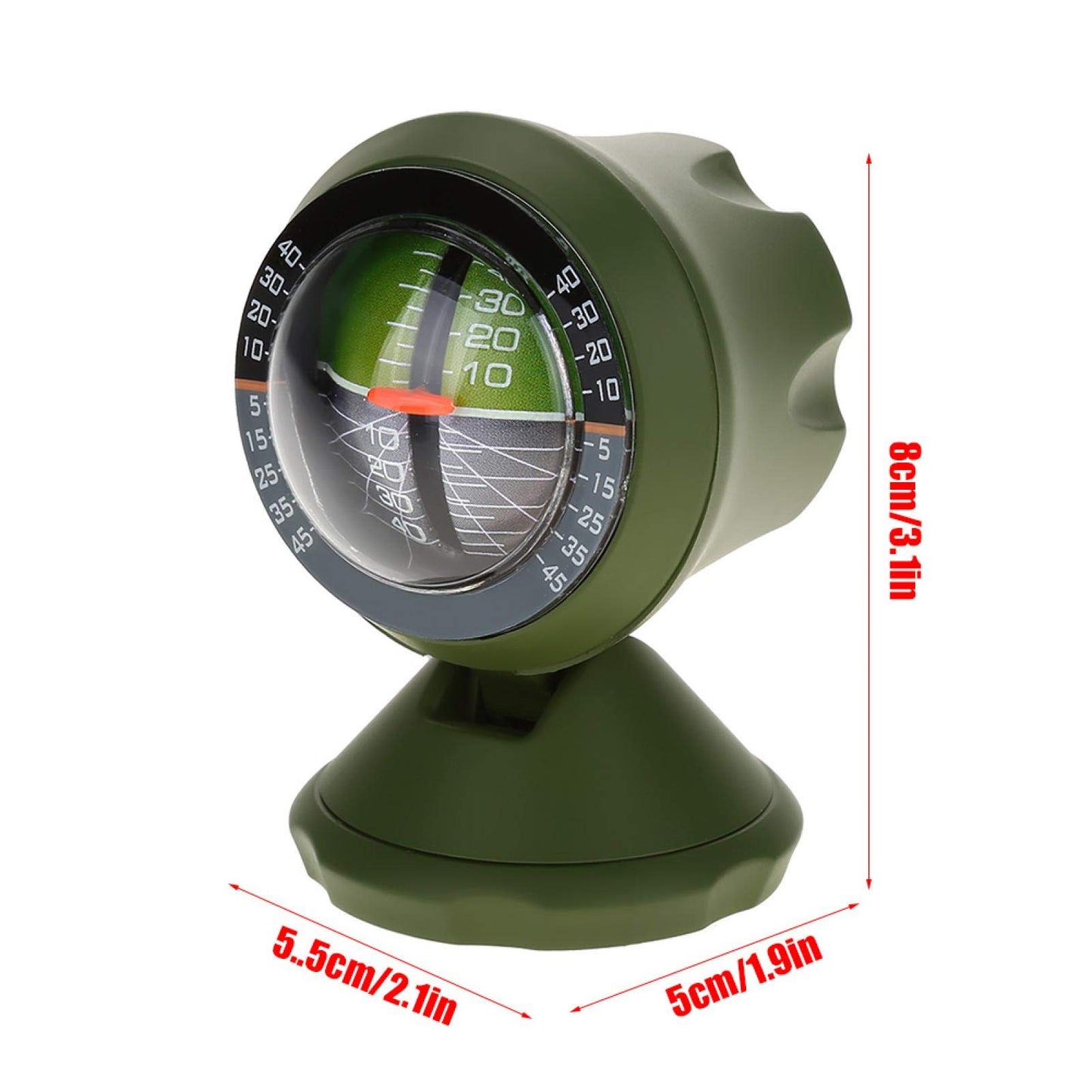Keenso Car Inclinometer, Digital Inclinometer High Sensitivity Angle Slope Balancer with Adjustable View Angle Mountain Climbing Tools