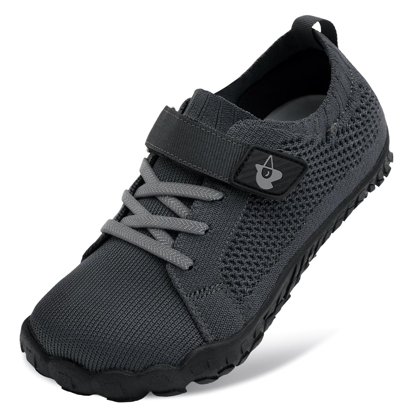 LeIsfIt Kids Girls Boys Shoes Wide Barefoot Shoes Kids Anti-Slip Sneakers Lightweight Hiking Sneakers for Toddler Little Big Kid Darkgrey 12 Little Kid