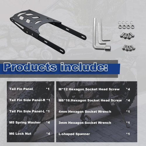 Rear Bike Rack Aluminum Compatible with Super73 Z/S Bike Luggage Rack Electric Bike Accessories