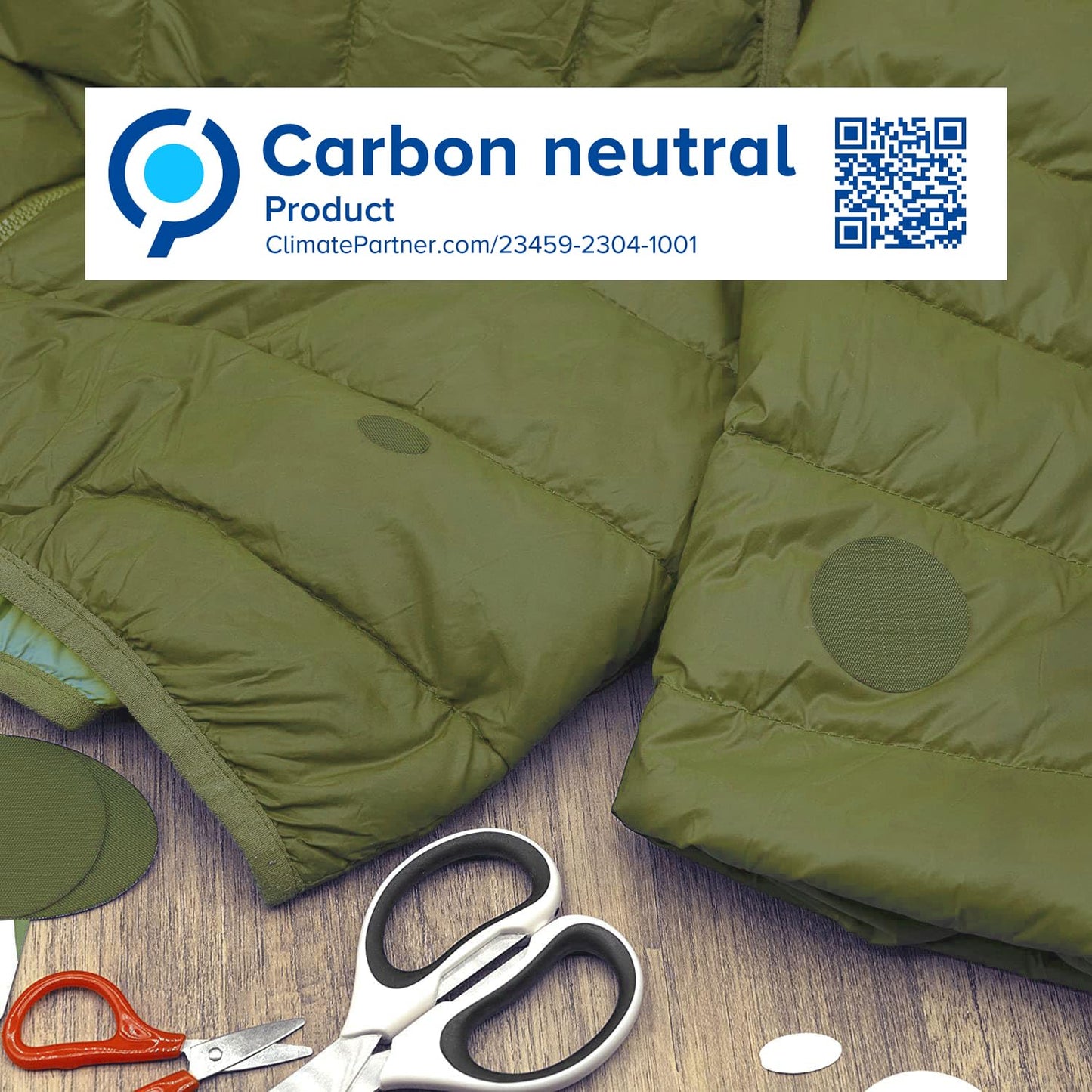 Stick-On Repair Patches for Down Jackets, Tents, 11 Pcs, Olive