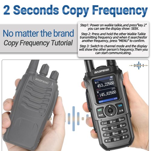 Ham Radio BaoFeng Radio Handheld Long Range for Adults UV-21R Two Way Radio USB Charger Rechargeable K5 Plus Walkie Talkies NOAA Weather Radio 999 Channels VOX with 771 Antenna (2 Pack)