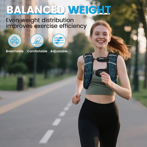 Ragebby Weighted Vest, 12lbs Vest for Men Women with Reflective Stripe, Body Weight Vests Adjustable for Workout, Strength Training, Running, Fitness, Muscle Building, Weight Loss